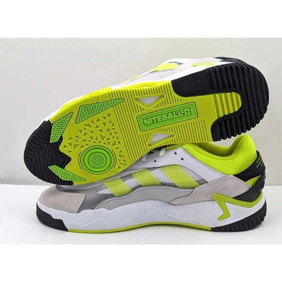 Adidas Originals Niteball II White Solar Yellow GX0774 Low MEN\'S Size 11.5 main image 5